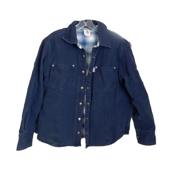 Carhartt Jackets & Blazers - CARHARTT WMN L COTTON FLANNEL LINED SHIRT JACKET